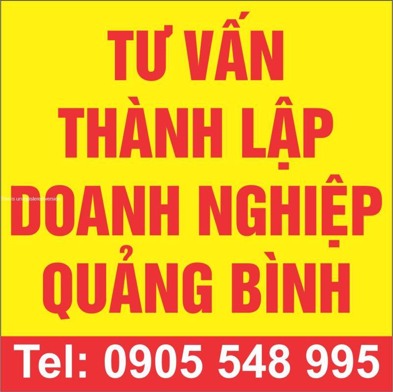 Dịch vụ đăng ký giấy phép kinh doanh tại Đồng Hới